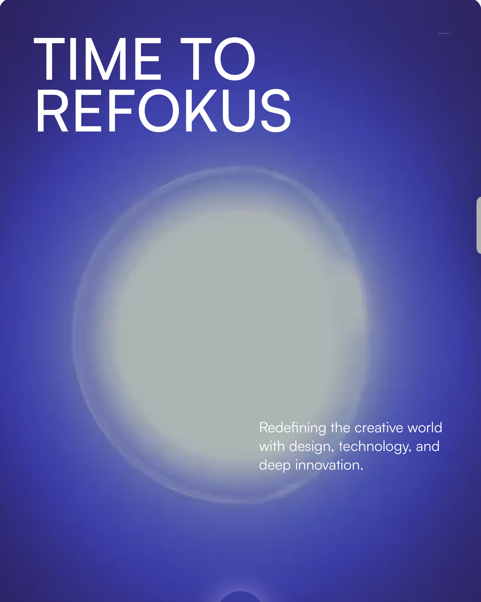 Time to refokus